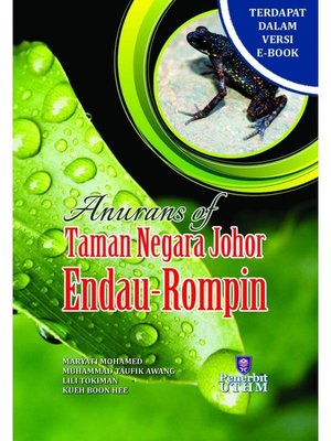 cover image of Anurans of Taman Negara Johor Endau-Rompin